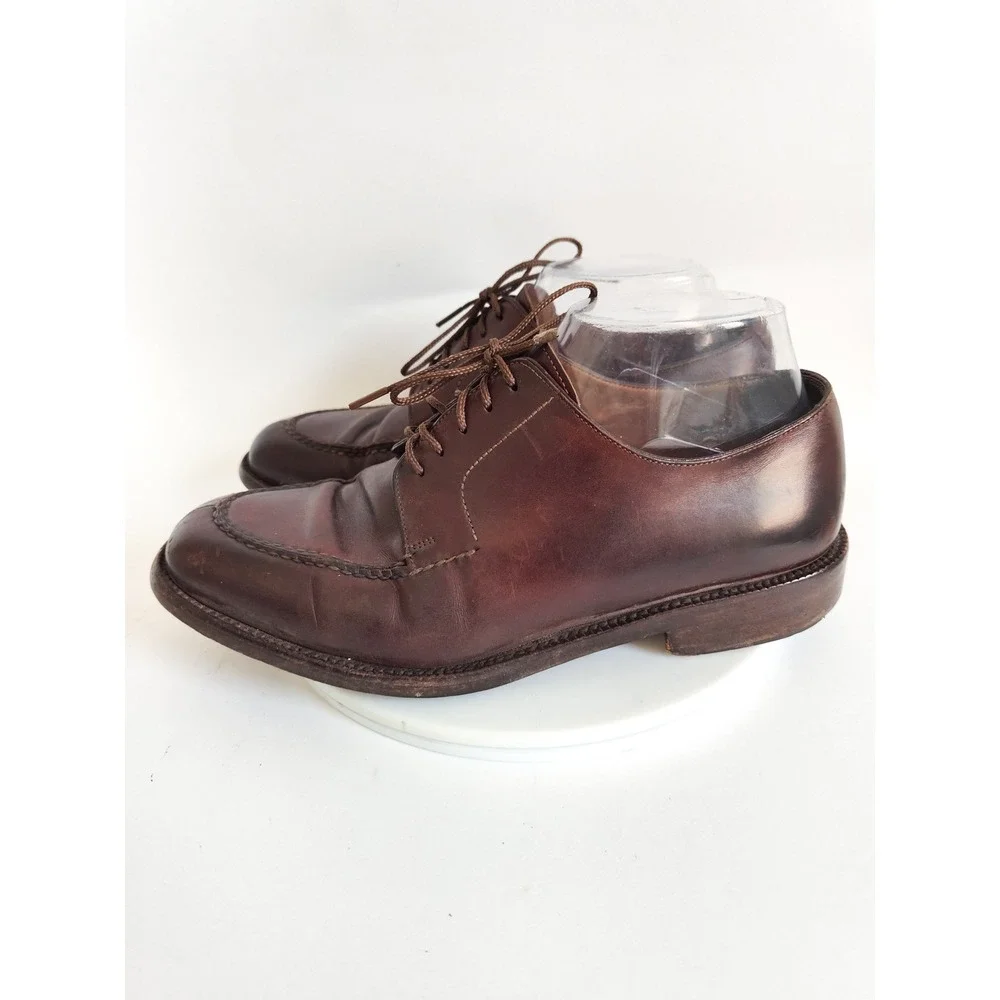 Cole Haan Derby Shoes 6.5 E Wide Leather Soles Lace Up Dress Split Toe Brown